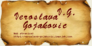 Veroslava Gojaković vizit kartica